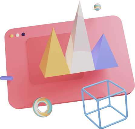 3D icon of graph