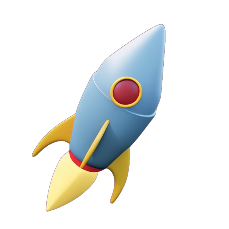 3D Rocket Icon