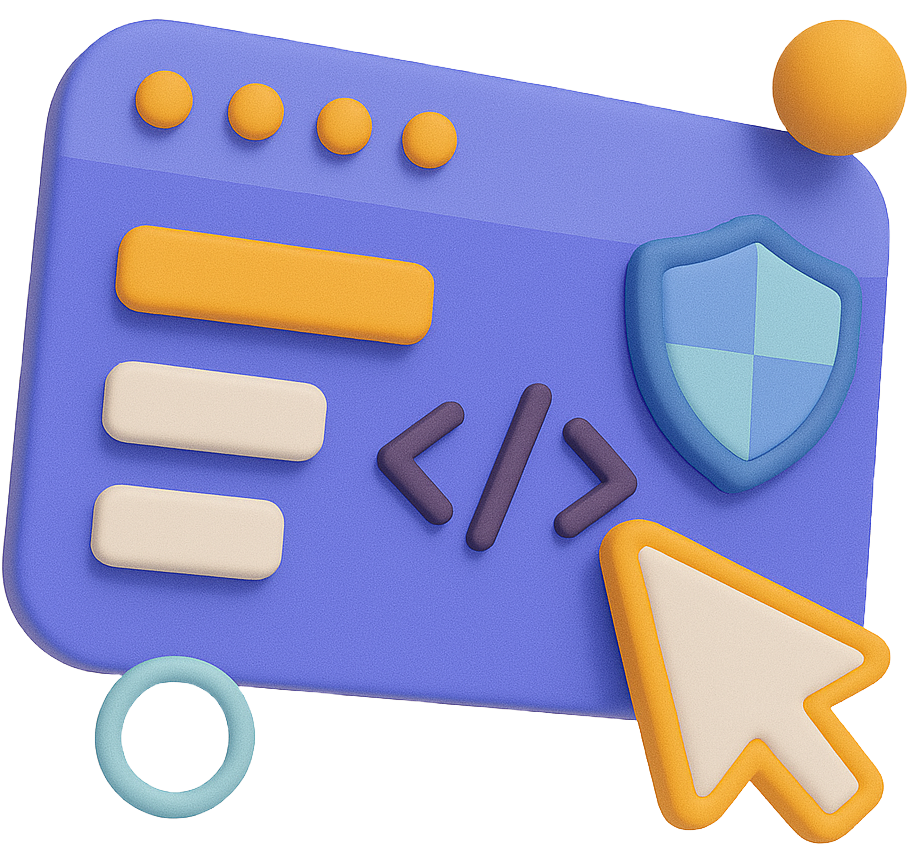 3D icon of website