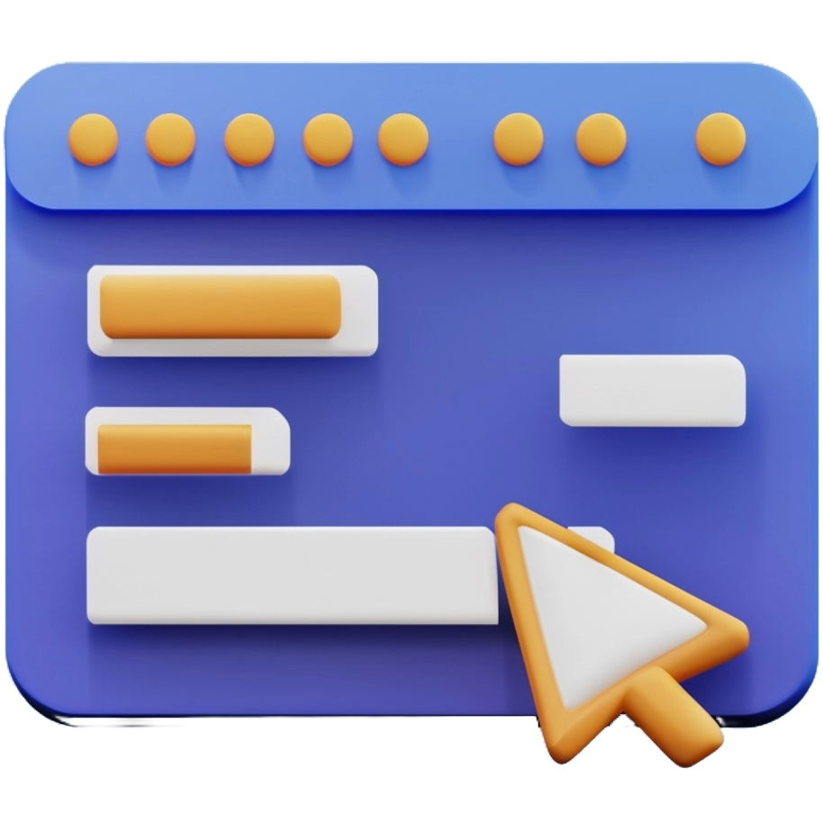 3D icon of website
